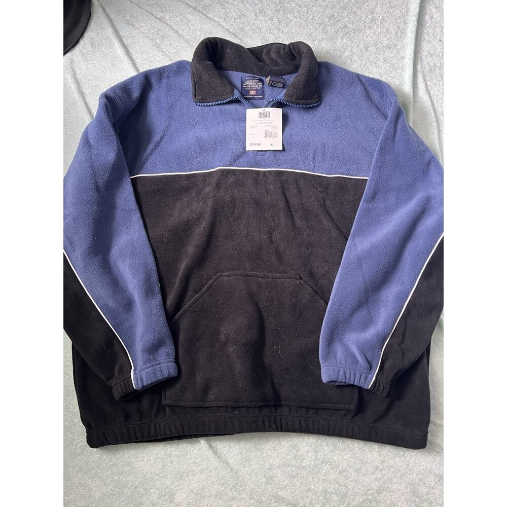 Vintage 1990’s Faded Glory Men’s Blue Fleece Pullover Deadstock NWT XL